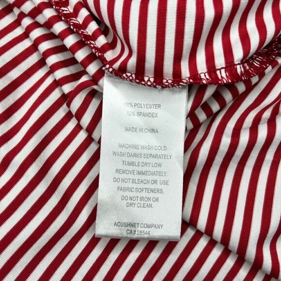 FootJoy red/white striped polo sz XL - Picture 2 of 6